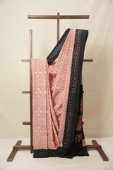 Pestle Red Pochampalli Cotton Ikat Saree - SRPRPCIS675