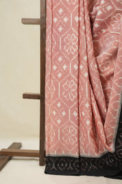Pestle Red Pochampalli Cotton Ikat Saree - SRPRPCIS675