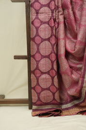 Pastel Red  HBP Tussar Silk Saree - SRPRHTSS759