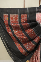 Pestle Red Pochampalli Cotton Ikat Saree - SRPRPCIS675