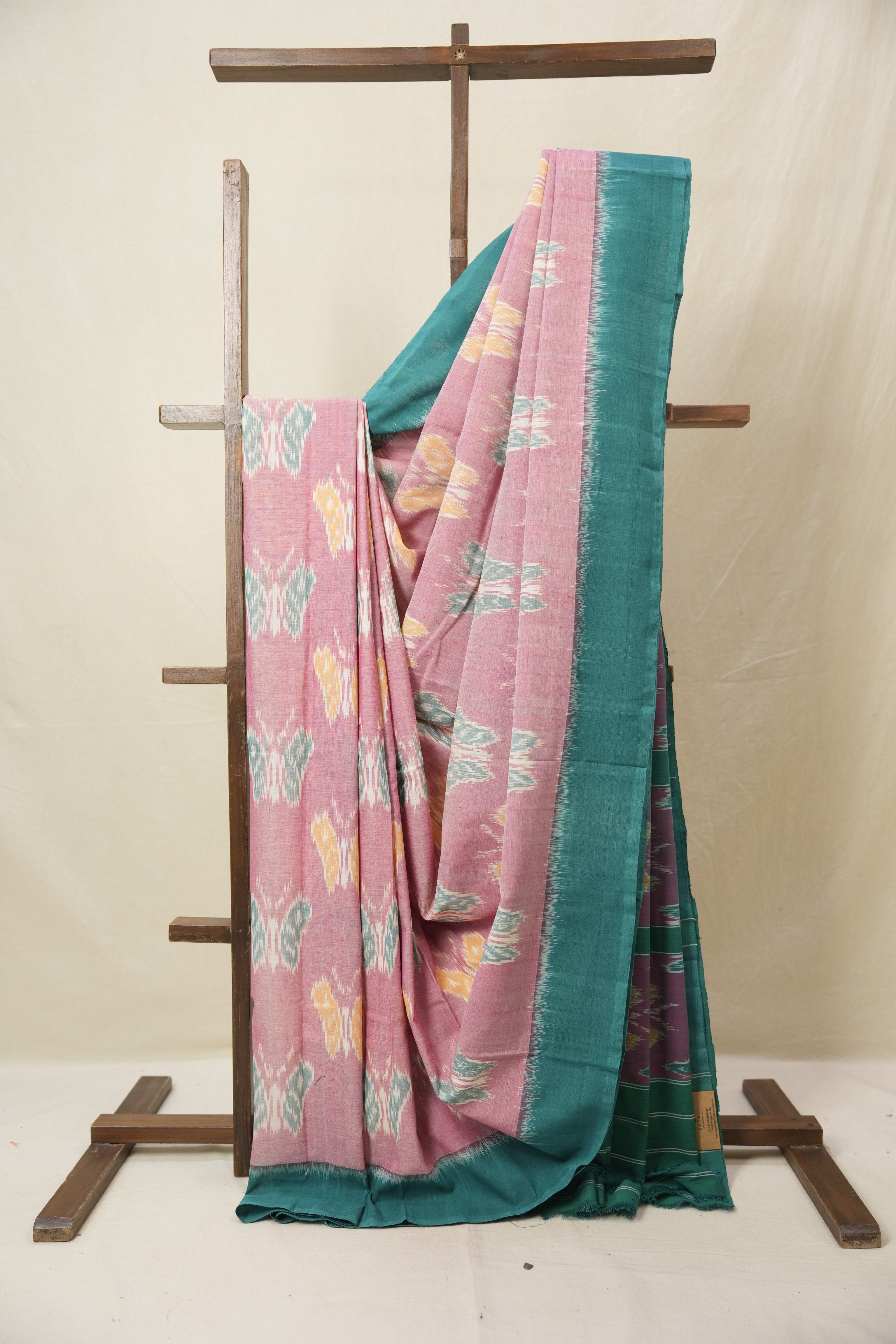 Pink Pochampalli Cotton Ikat Saree - SRPPCIS709