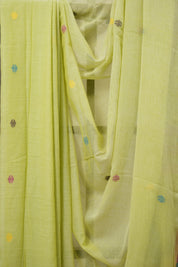 Pista Green Bengal Mul Cotton Saree - SRPGBMCS051