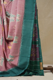 Pink Pochampalli Cotton Ikat Saree - SRPPCIS709