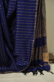 Blue Maheshwari Saree - SRBMS1216