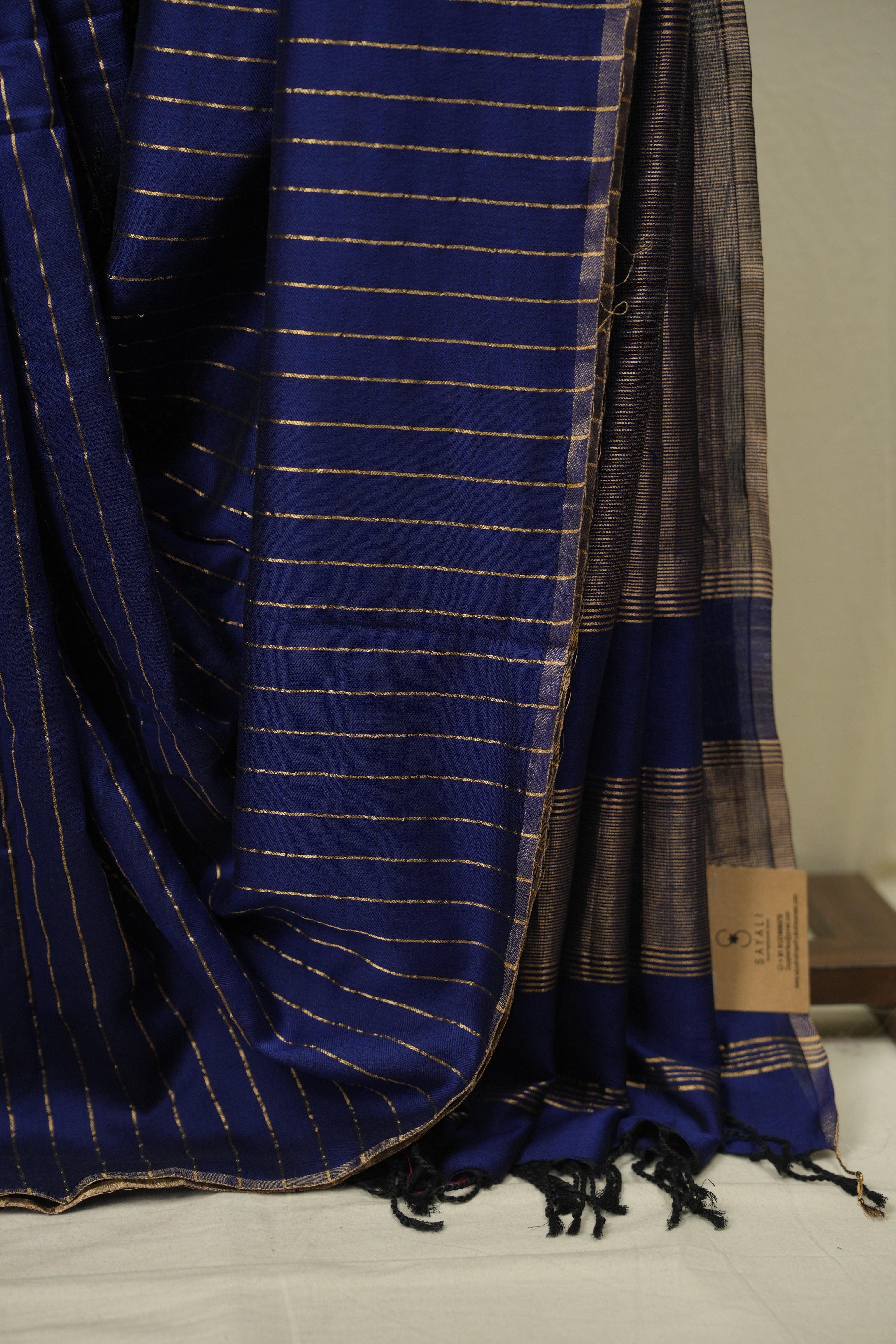 Blue Maheshwari Saree - SRBMS1216