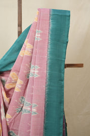 Pink Pochampalli Cotton Ikat Saree - SRPPCIS709