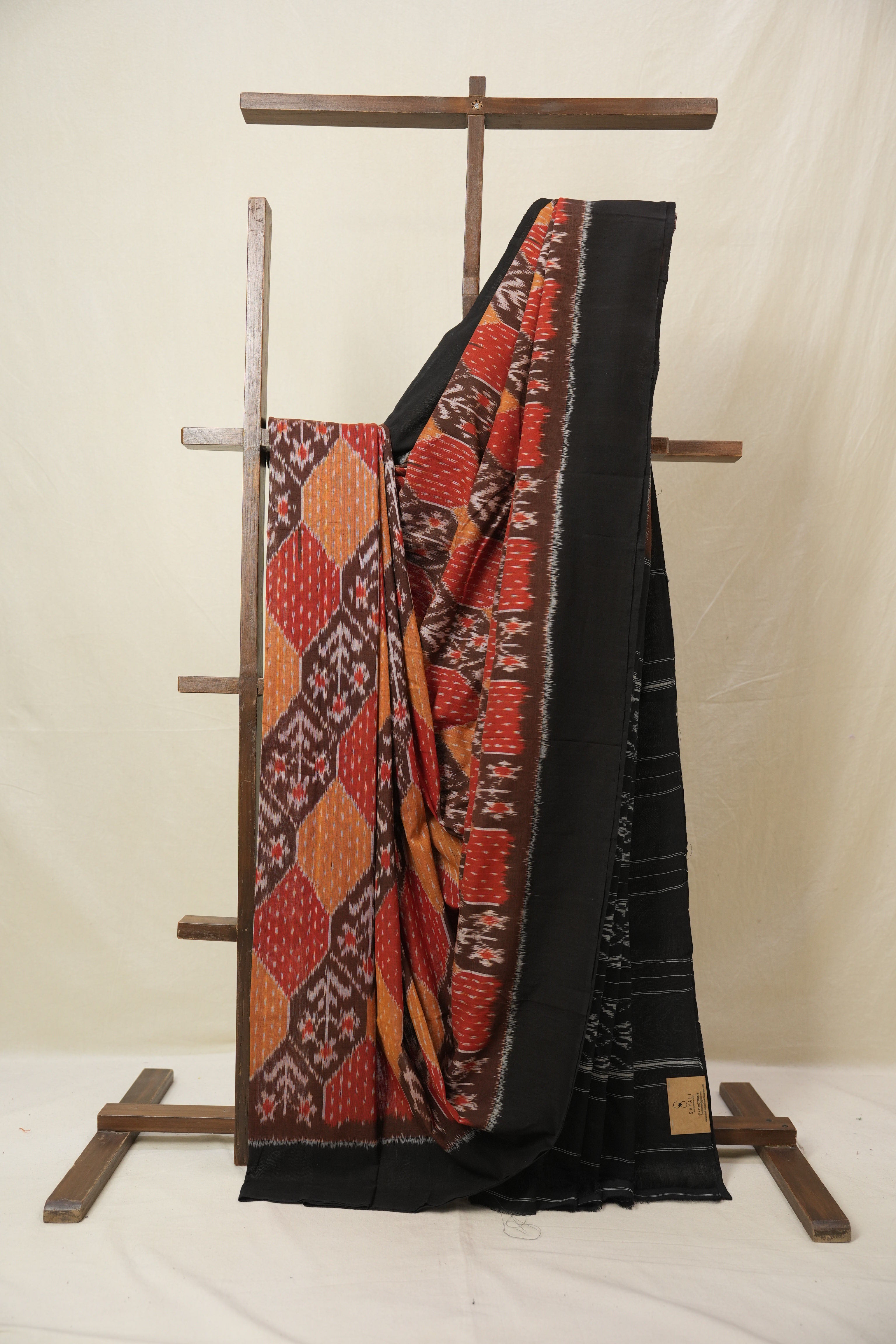 Multicolour Pochampalli Cotton Ikat Saree - SRMCPCIS708