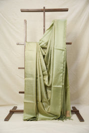 Mint Green Tussar Silk Saree - SRMGTSS1751