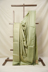 Mint Green Tussar Silk Saree - SRMGTSS1751