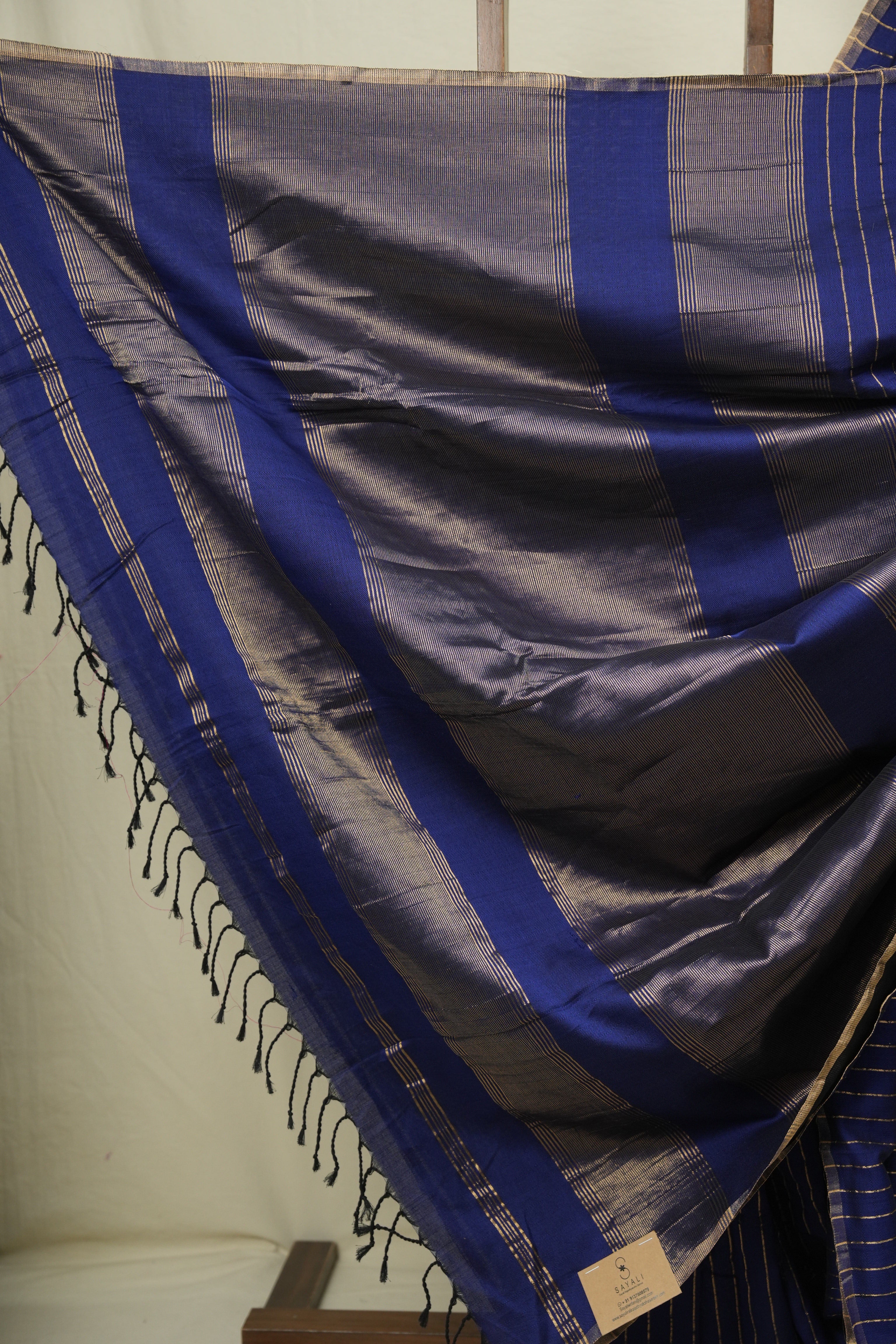 Blue Maheshwari Saree - SRBMS1216