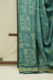 Teal Green HBP Tussar Silk Saree - SRTGHTSS761