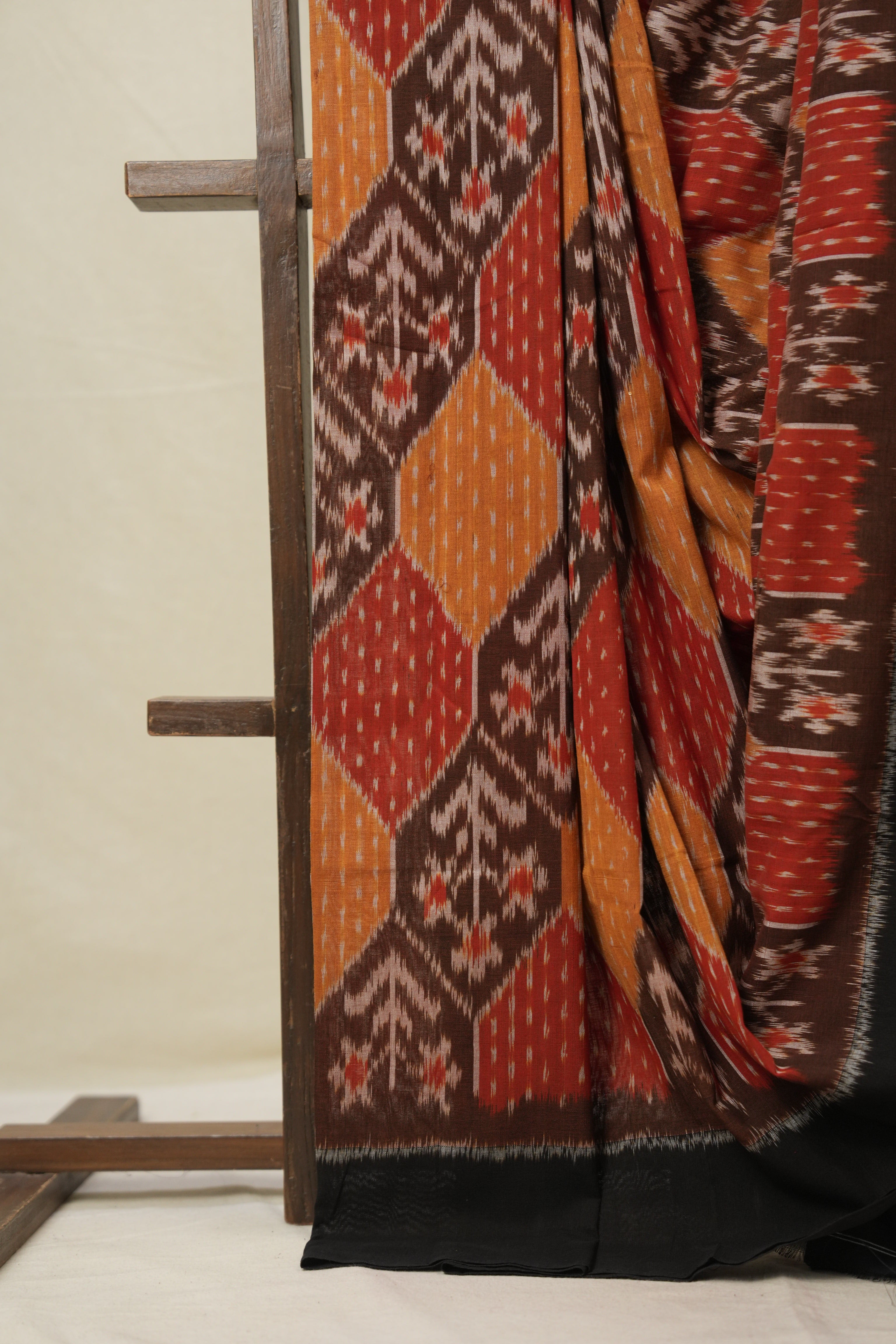 Multicolour Pochampalli Cotton Ikat Saree - SRMCPCIS708