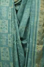 Teal Green HBP Tussar Silk Saree - SRTGHTSS761