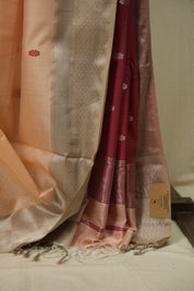 Peach Maheshwari Saree - SRPMS1183