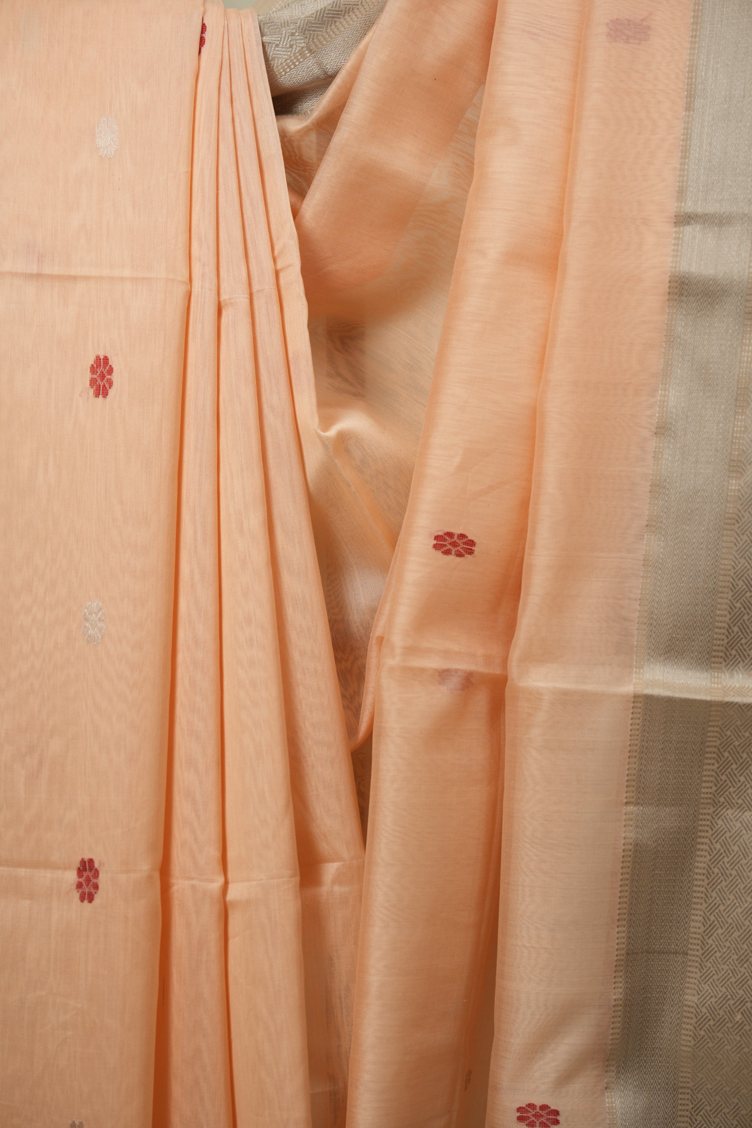 Peach Maheshwari Saree - SRPMS1183