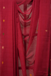 Red Bengal Mul Cotton Saree - SRRBMCS054