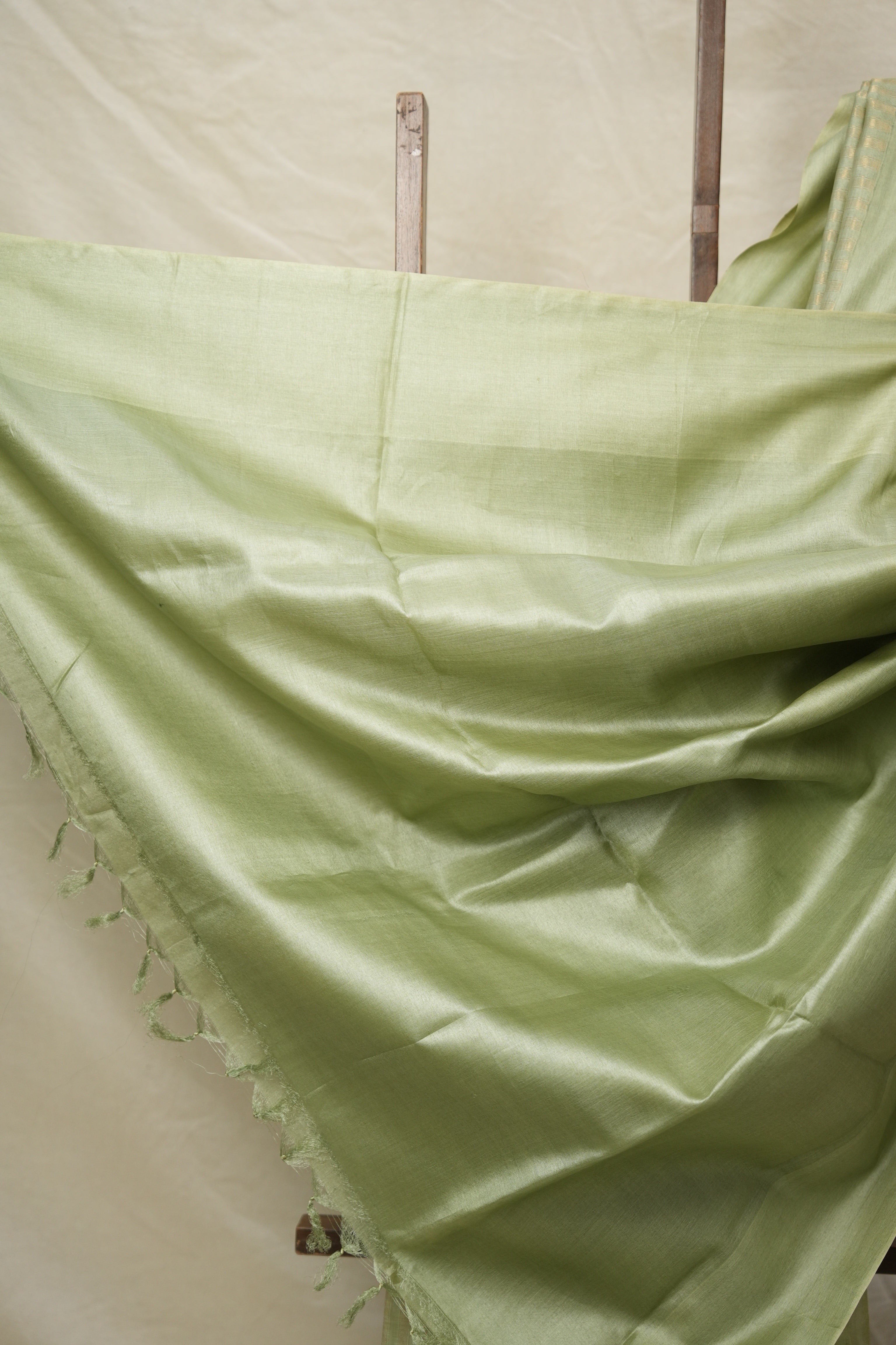 Mint Green Tussar Silk Saree - SRMGTSS1751