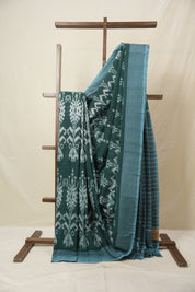 Green Pochampalli Cotton Ikat Saree - SRGPCIS710