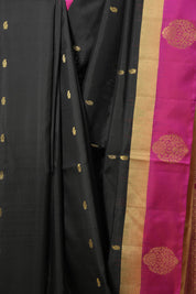Black Soft Silk Saree - SRBSSS326