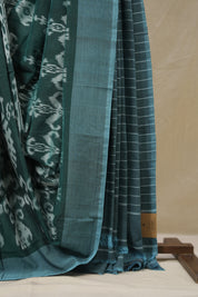 Green Pochampalli Cotton Ikat Saree - SRGPCIS710