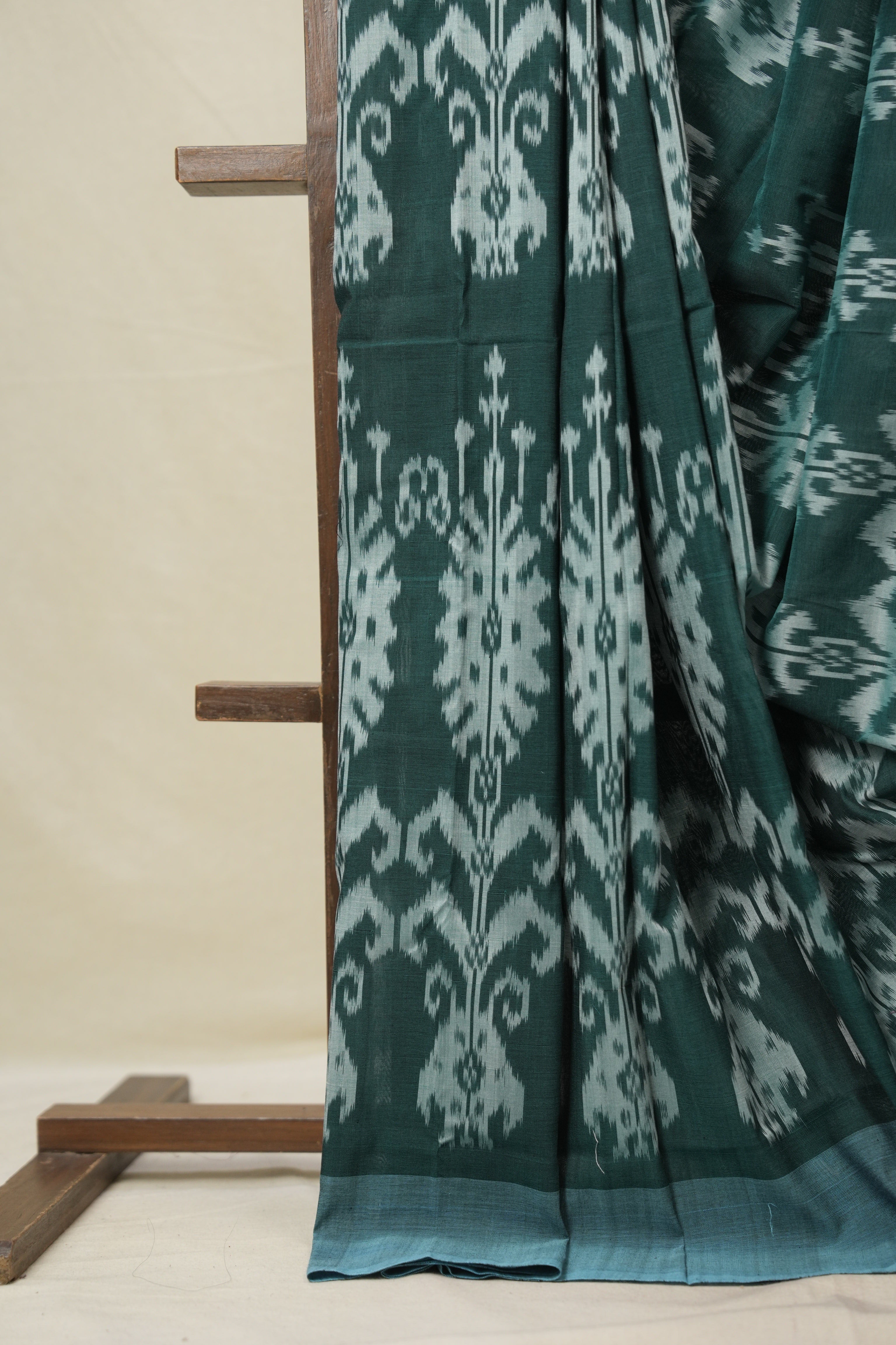 Green Pochampalli Cotton Ikat Saree - SRGPCIS710