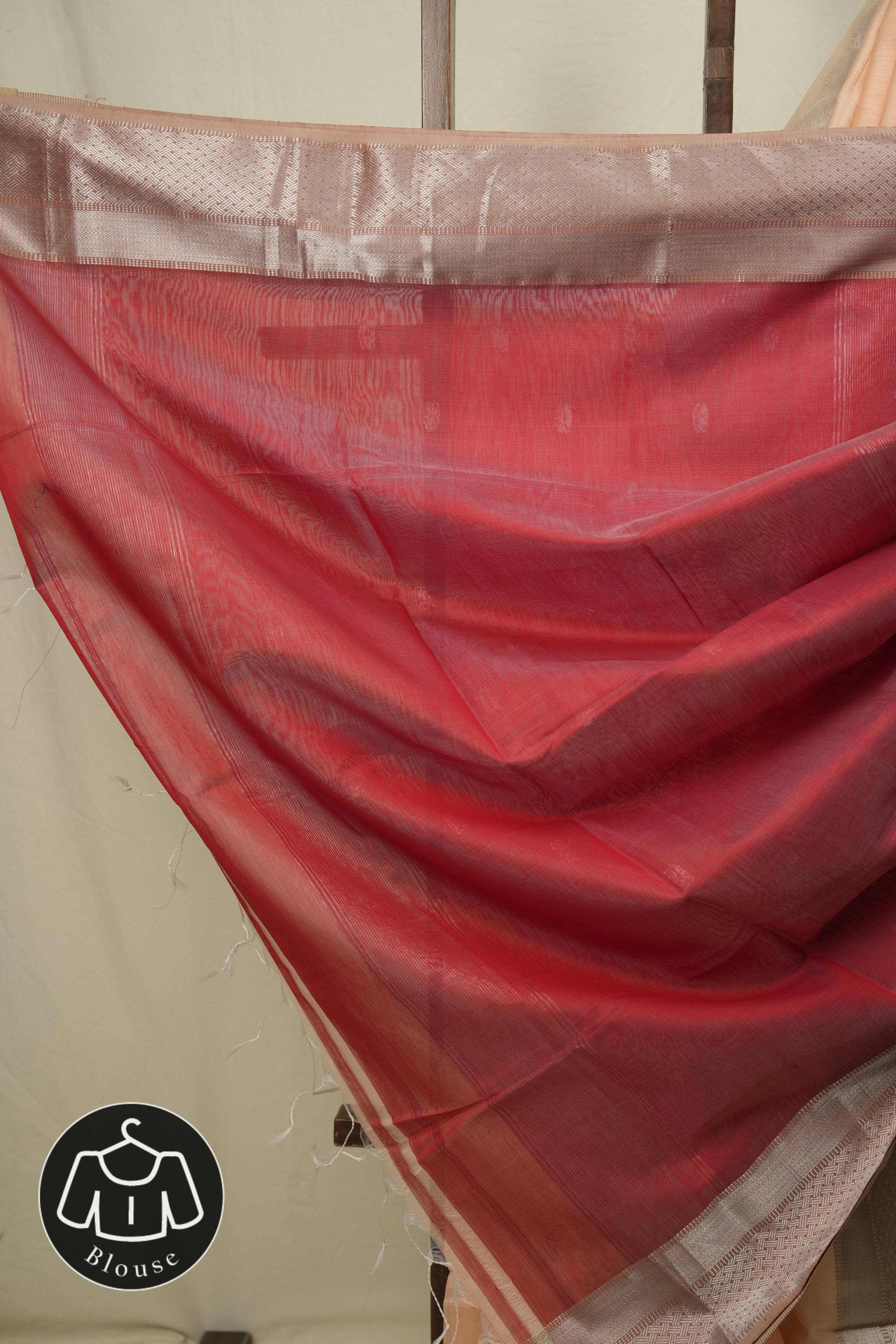 Peach Maheshwari Saree - SRPMS1183