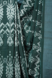 Green Pochampalli Cotton Ikat Saree - SRGPCIS710
