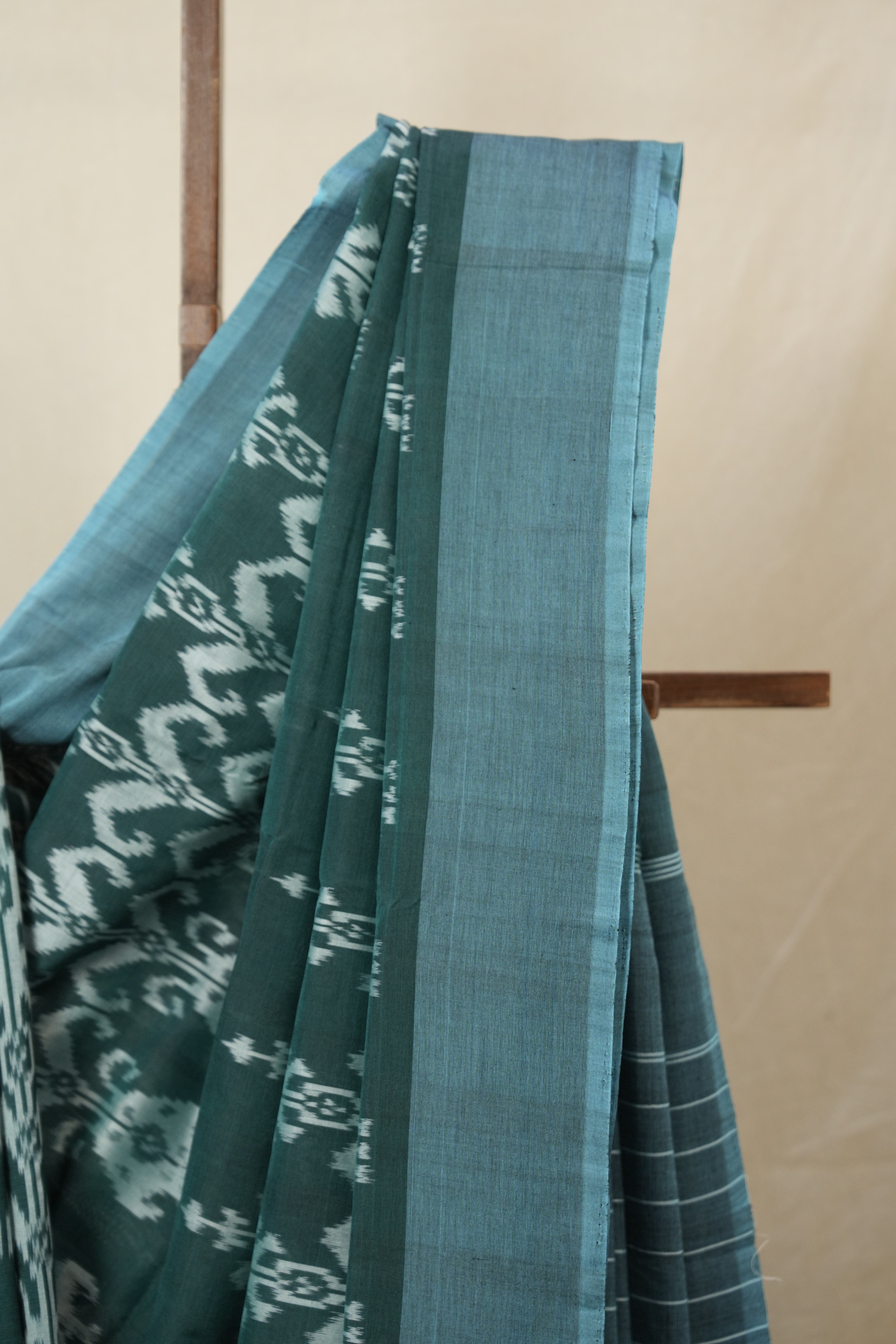 Green Pochampalli Cotton Ikat Saree - SRGPCIS710