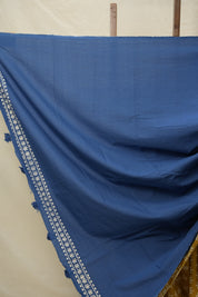 Mustard Yellow HBP Cotton Saree - SRMYCS3043