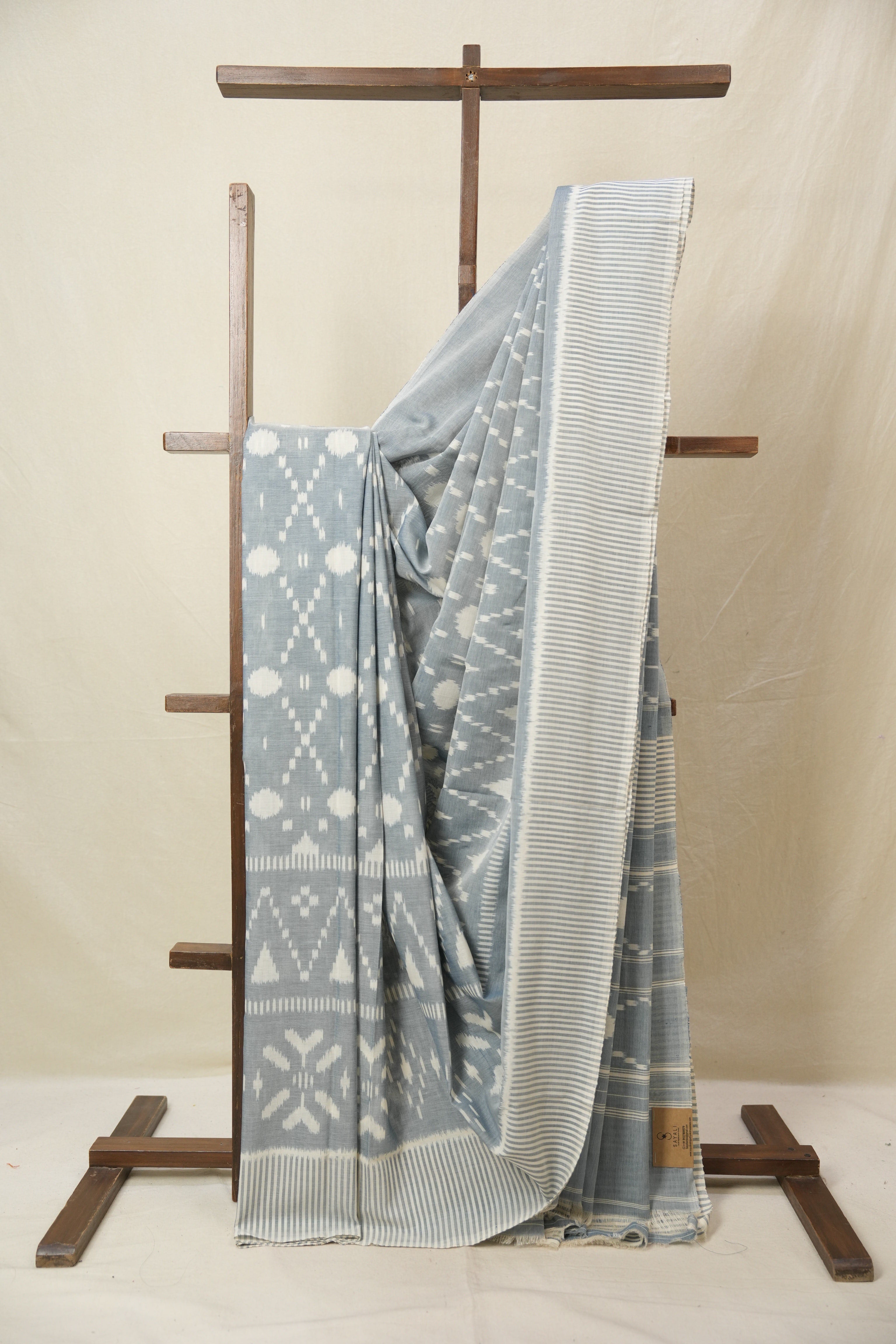 Blue  Pochampalli Cotton Ikat Saree - SRBPCIS705