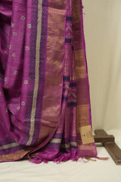 Pink  HBP Tussar Silk Saree - SRPHTSS756