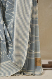 Blue  Pochampalli Cotton Ikat Saree - SRBPCIS705