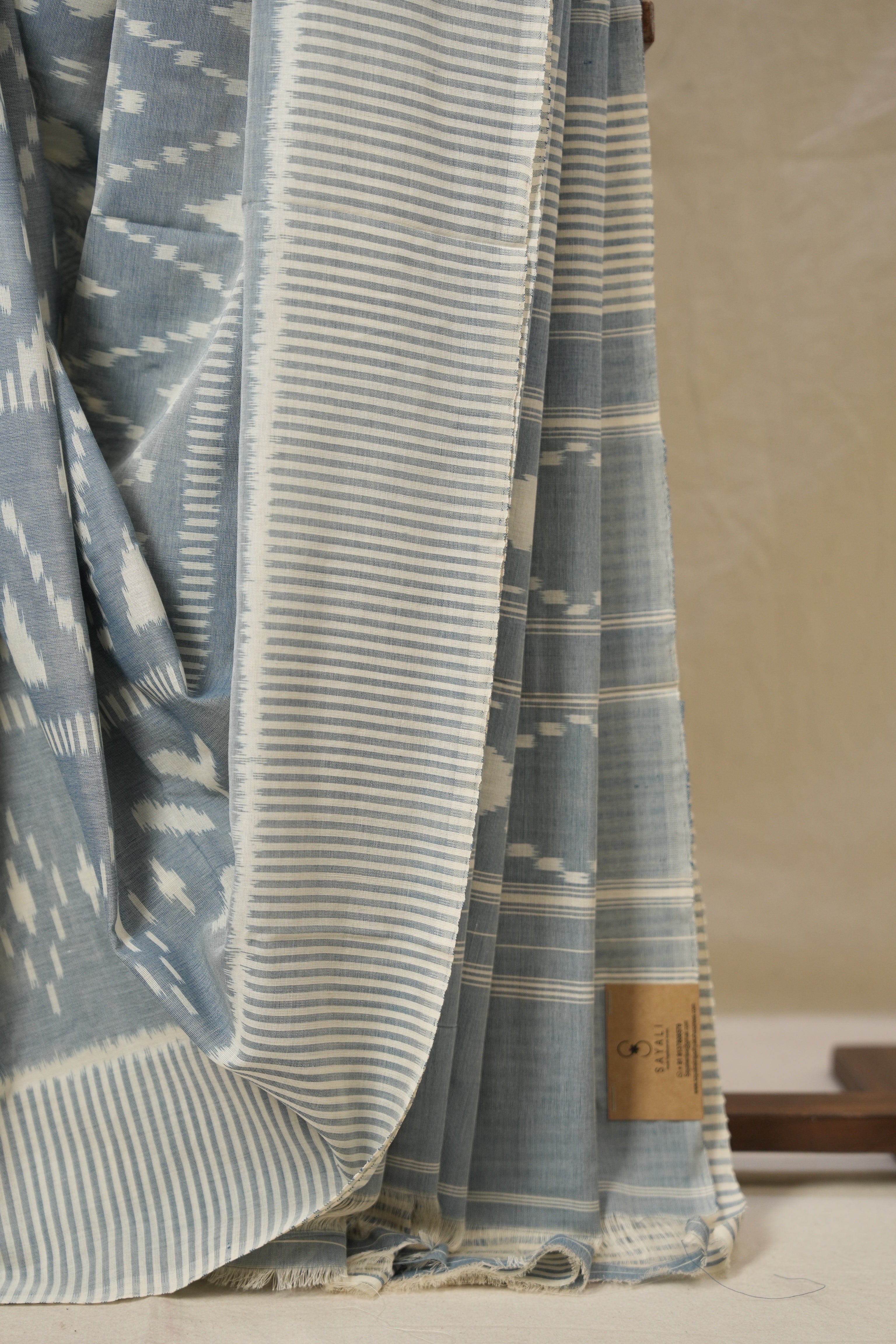 Blue  Pochampalli Cotton Ikat Saree - SRBPCIS705