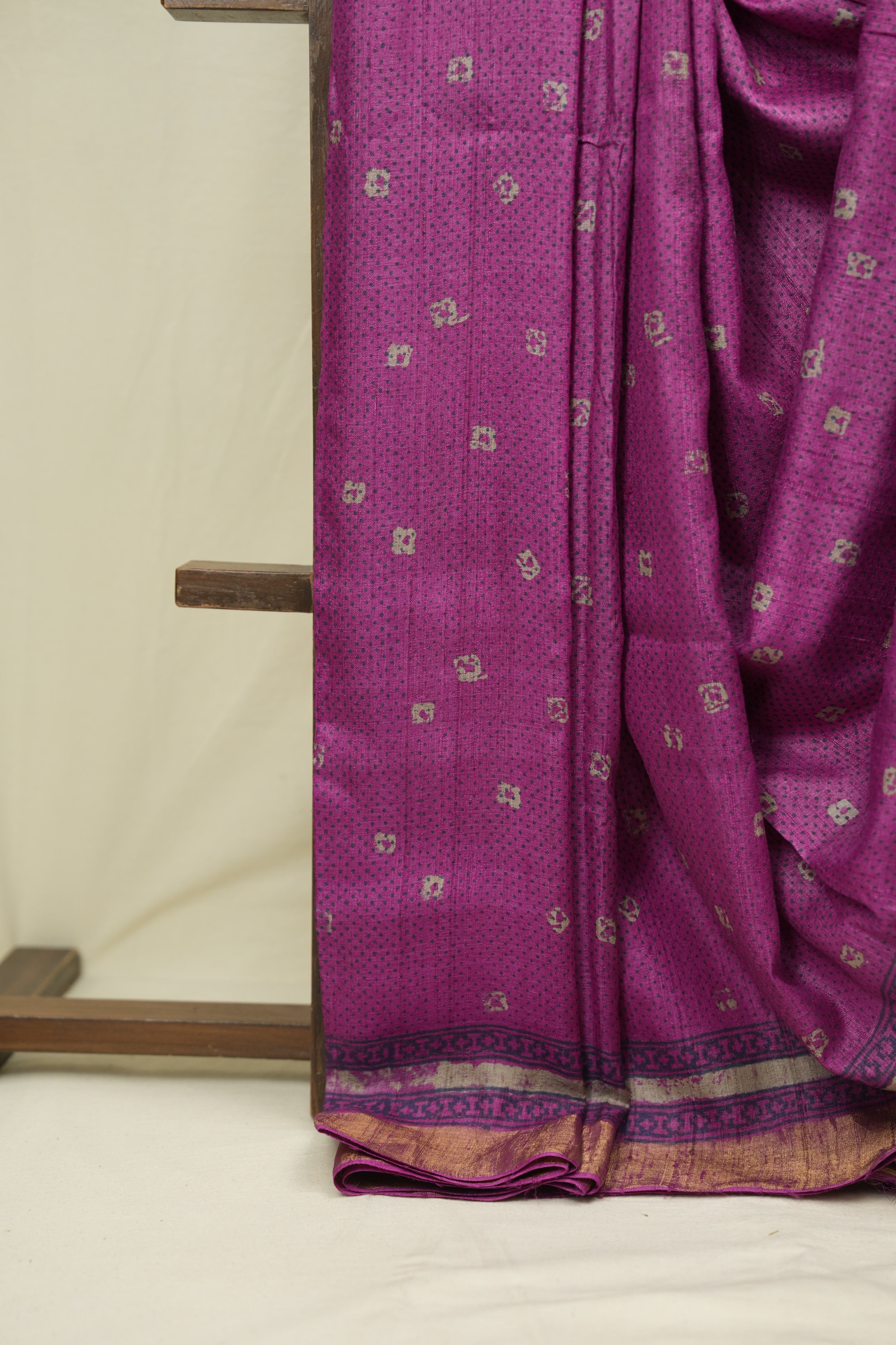 Pink  HBP Tussar Silk Saree - SRPHTSS756