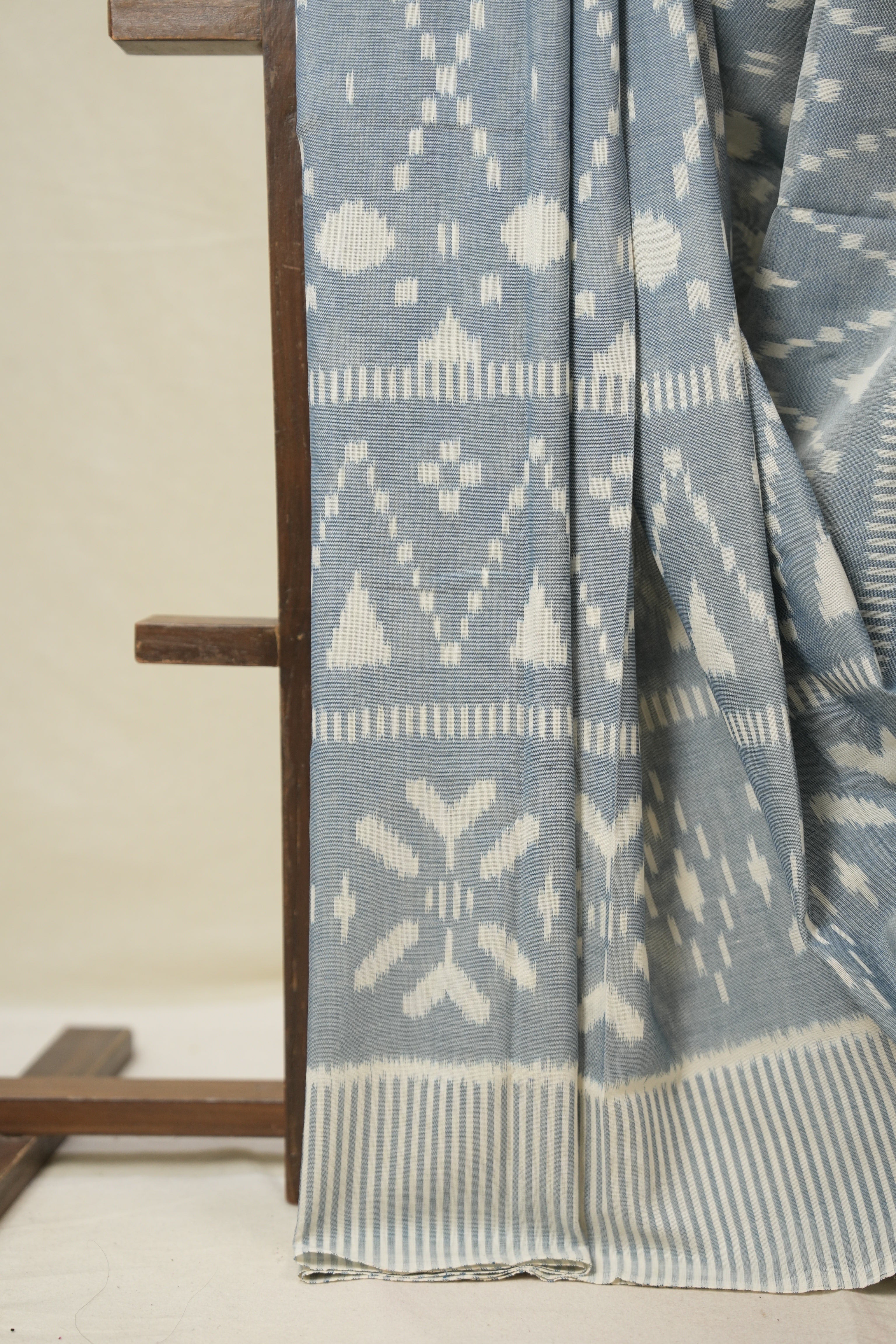 Blue  Pochampalli Cotton Ikat Saree - SRBPCIS705