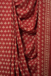 Maroon HBP Cotton Saree - SRMCS3039