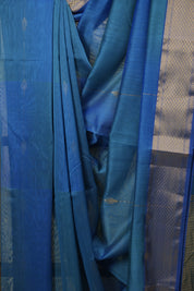 Blue Maheshwari Saree - SRBMS1207