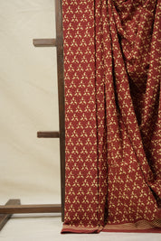 Brick-Red HBP Cotton Saree - SRBRCS3040