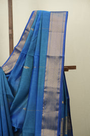 Blue Maheshwari Saree - SRBMS1207