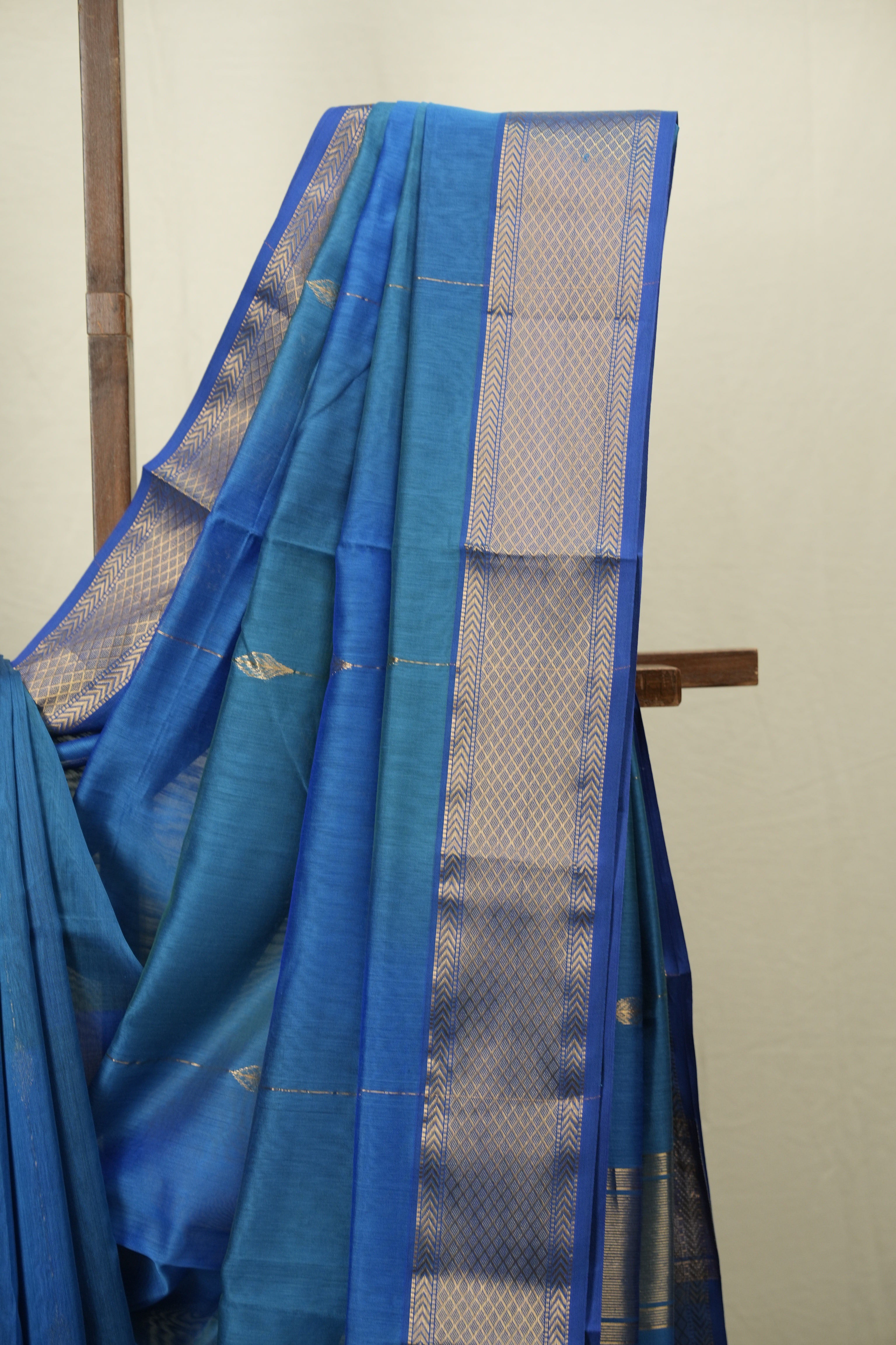 Blue Maheshwari Saree - SRBMS1207