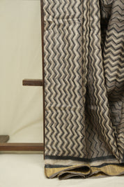 Grey Beige  HBP Tussar Silk Saree - SRGBHTSS757