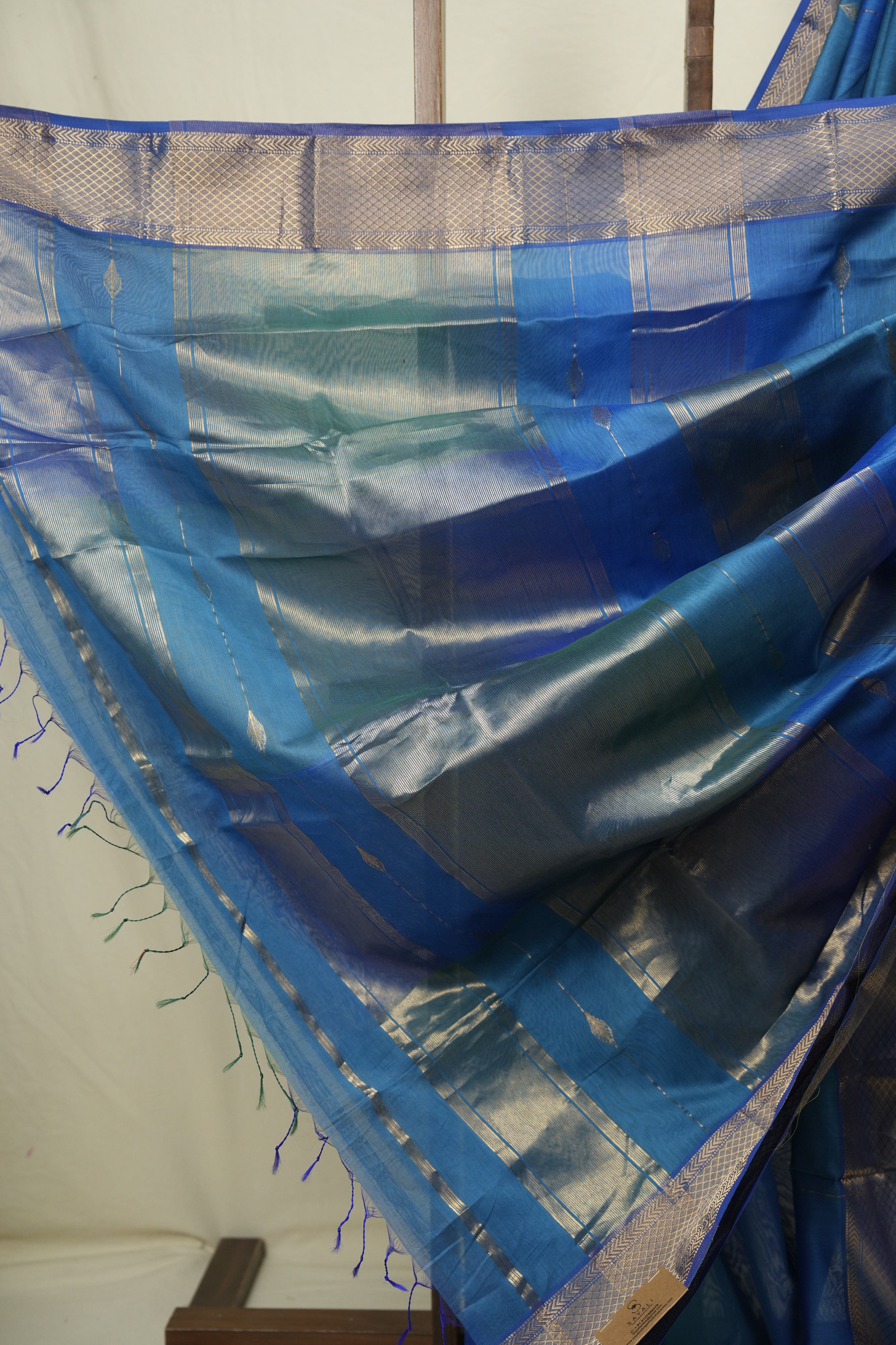 Blue Maheshwari Saree - SRBMS1207