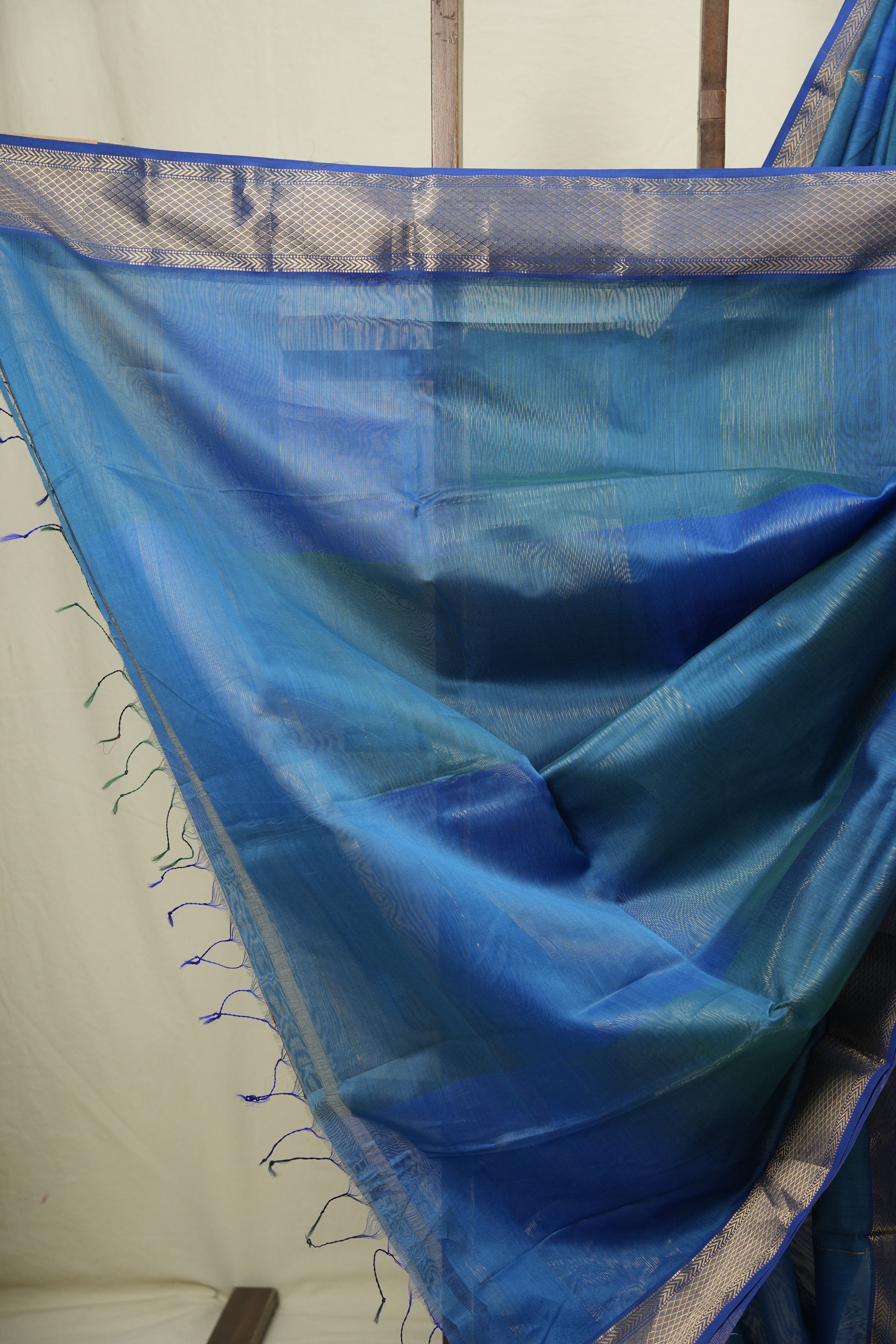 Blue Maheshwari Saree - SRBMS1207