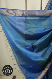 Blue Maheshwari Saree - SRBMS1207