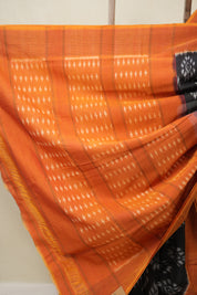 Gray Pochampalli Cotton Ikat Saree - SRGPCIS702