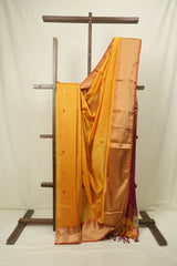 Yellow Maheshwari Saree - SRYMS1171