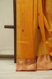 Yellow Maheshwari Saree - SRYMS1171