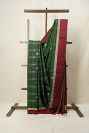 Bottle Green Soft Silk Saree - SRBGSSS401