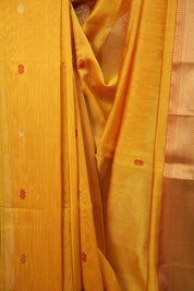 Yellow Maheshwari Saree - SRYMS1171