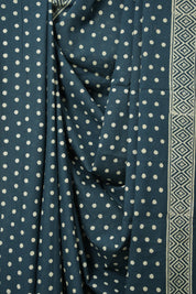 Teal Blue HBP Cotton Saree - SRTBCS3041